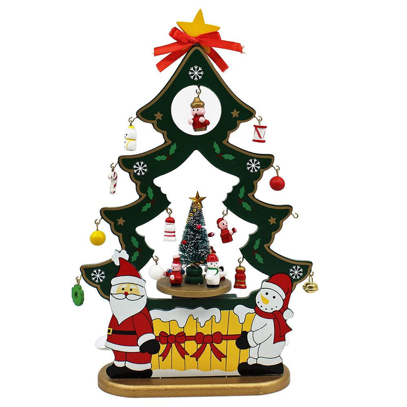 Musical Santa and Snowman Tablepiece - The Country Christmas Loft
