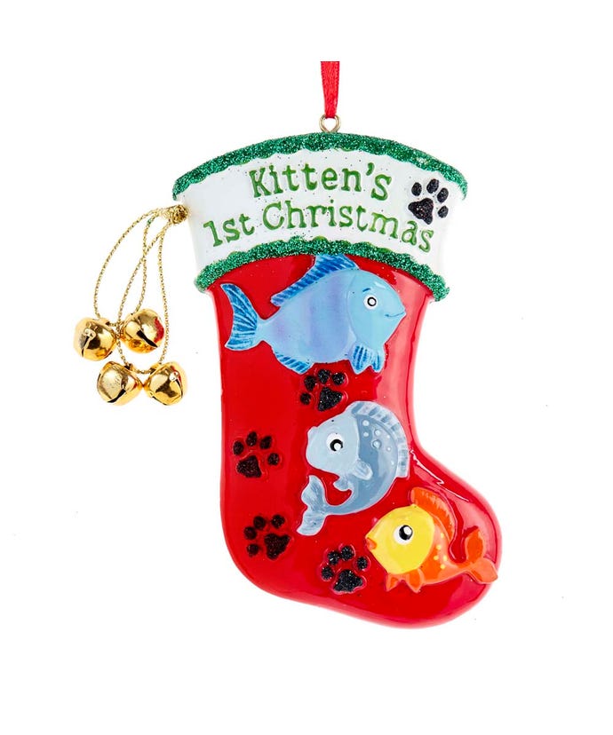 Kitten's First Christmas - Stocking Ornament - The Country Christmas Loft