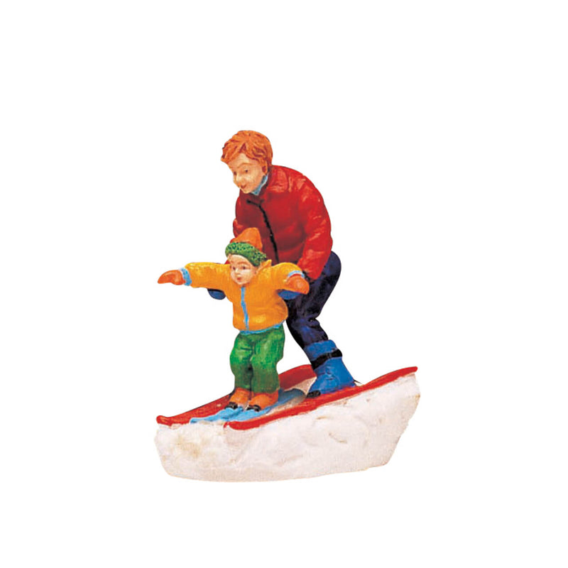 Father and Son Skiing Figurine - The Country Christmas Loft