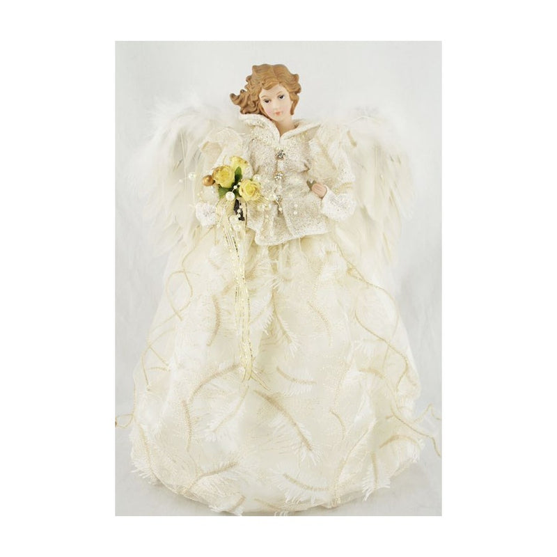 16 Inch Ivory Angel Tree Topper - The Country Christmas Loft