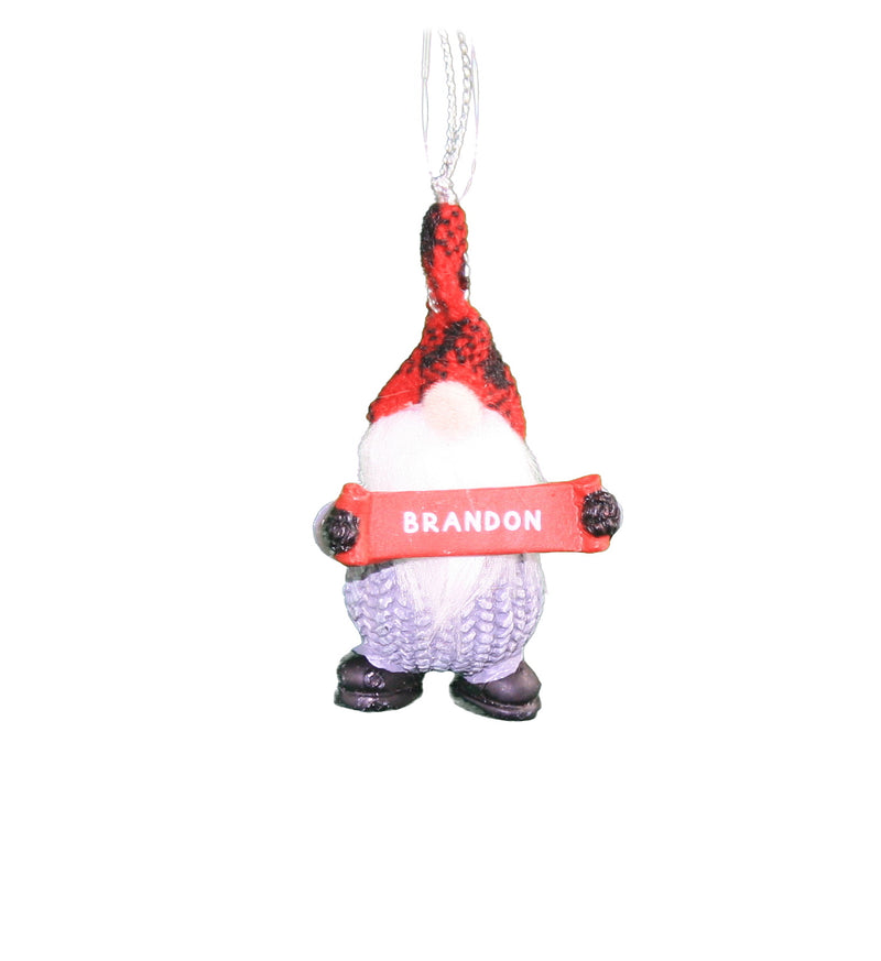 Personalized Gnome Ornament (Letters A-I) - Brandon - The Country Christmas Loft
