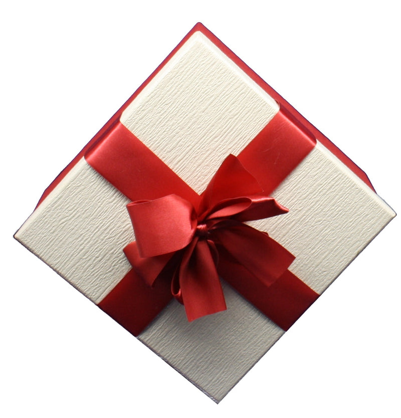 Elegant Square Gift Box - Red Small - The Country Christmas Loft