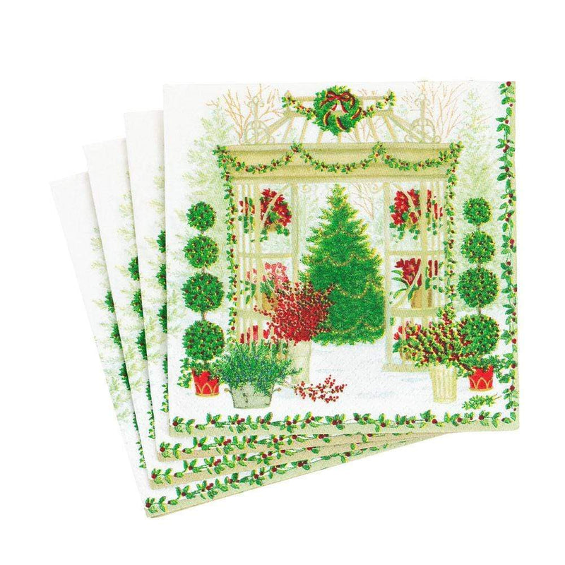 Winter Conservatory Paper Luncheon Napkins - The Country Christmas Loft