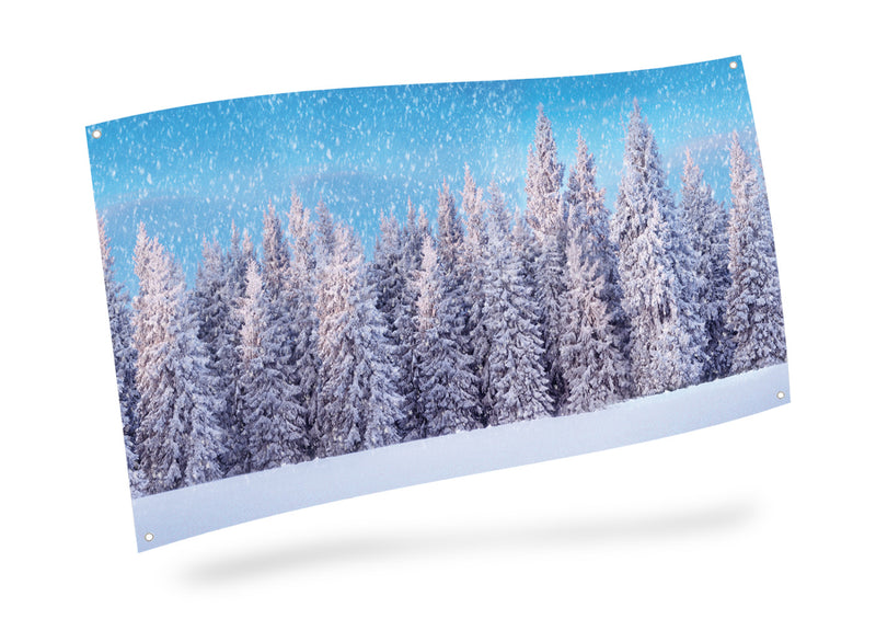 My Village Background Cloth - Snow Forest - The Country Christmas Loft