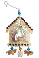 Peaceful Manger - Metal Ornament - The Country Christmas Loft