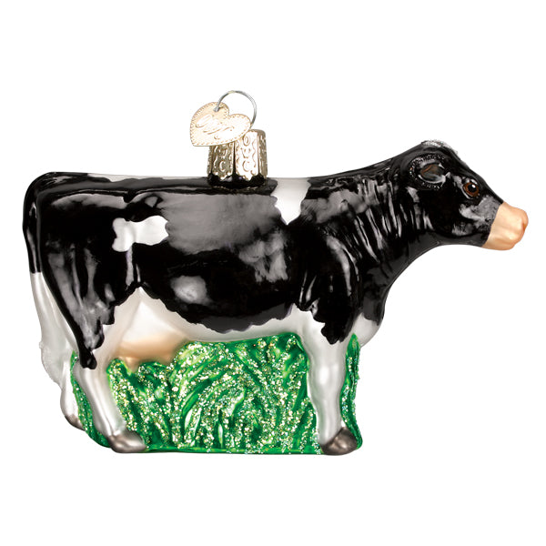 Old World Christmas Black Dairy Cow Ornament - The Country Christmas Loft