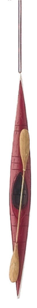Kayak Ornament - Red