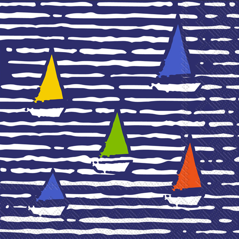 Waterline Boats Cocktail Napkin - The Country Christmas Loft