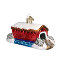 Old World Christmas Covered Bridge Glass Blown Ornament - The Country Christmas Loft
