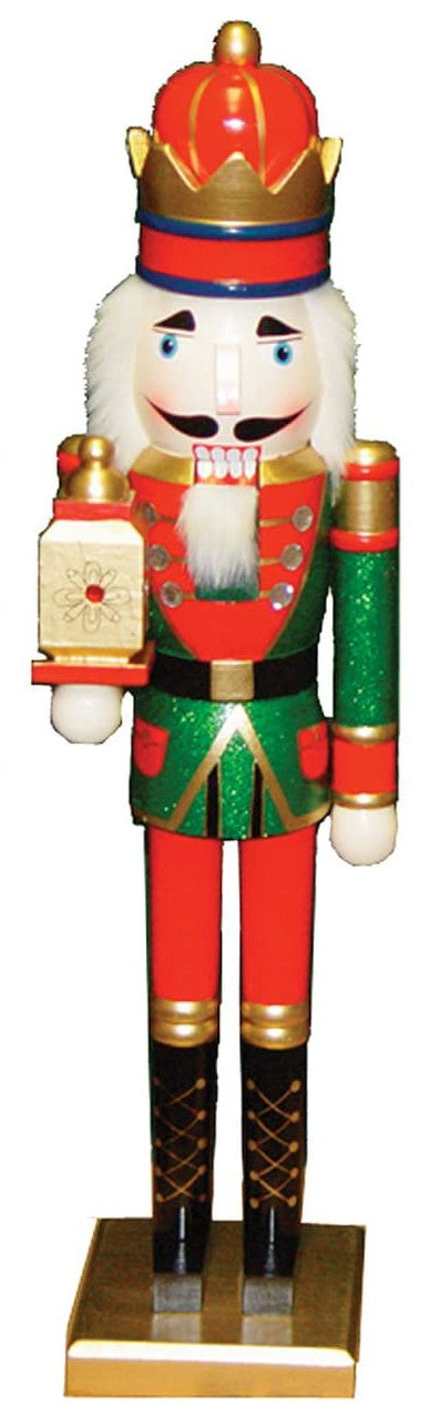 Handpainted Wooden Nutcracker - 24 Inch - Green - The Country Christmas Loft
