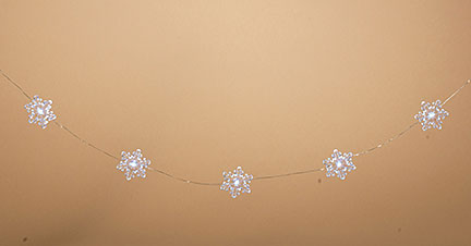 10' Outdoor Battery Operated Acrylic Snowflake String Lights - The Country Christmas Loft