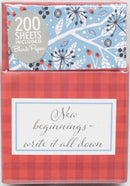 Flip Top  Note Paper Box  - New Beginnings