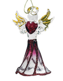 Crystal Birthstone Angel Ornament - January - The Country Christmas Loft