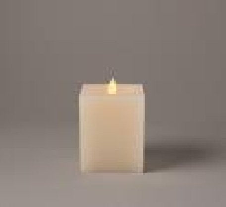 LED Soreal Cube Candle - Bisque - 4x4.5 - The Country Christmas Loft