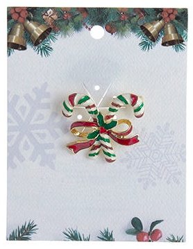 Enamel Finish Pin - Candy Canes - The Country Christmas Loft