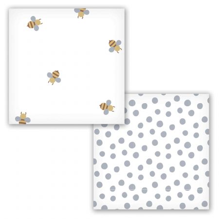 Lulujo Cotton Swaddles – Bees And  Dots - The Country Christmas Loft