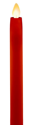LuxuryLite LED Resin Taper Candle - 2 Pack - Red - The Country Christmas Loft