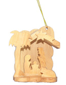 Solid Olive Wood Nativity Ornament - The Country Christmas Loft