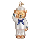 Old World Christmas Navy Bear Glass Blown Ornament - The Country Christmas Loft