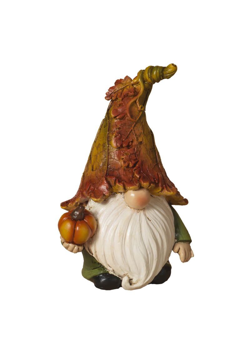 Harvest Gnome Figurine - Holding Pumpkin - The Country Christmas Loft