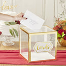 Gold Frame Collapsible Acrylic Card Box - The Country Christmas Loft