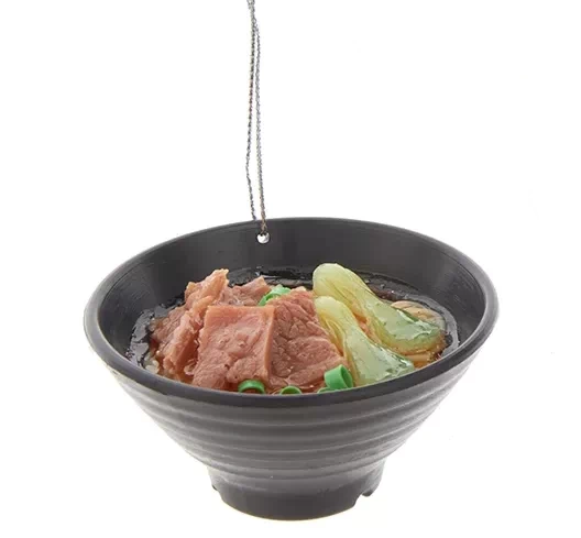 Dinner Bowl Ornament - Noodles and Beef