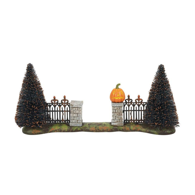 Halloween Gate with trees - The Country Christmas Loft