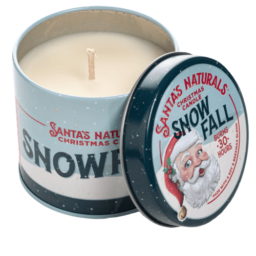 Snowfall 9oz Tin Candle - The Country Christmas Loft
