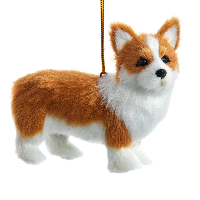 Furry Dog Ornament -  Corgi - The Country Christmas Loft