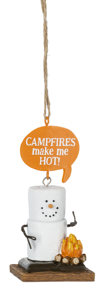 S'mores Campfire Ornament - Campfires make me Hot! - The Country Christmas Loft