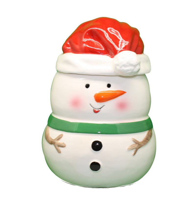Ceramic Christmas Cookie Jar - Snowman