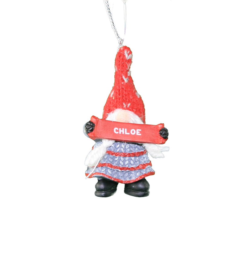Personalized Gnome Ornament (Letters A-I) - Chloe - The Country Christmas Loft