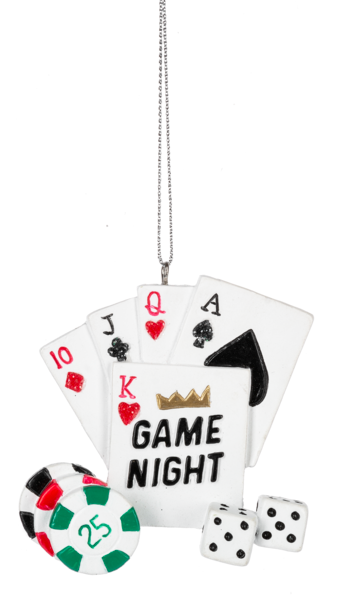 Game Night Ornament - Casino - The Country Christmas Loft