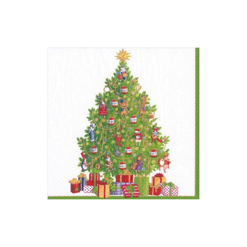 Musical Jamboree Tree Paper Cocktail Napkins - The Country Christmas Loft