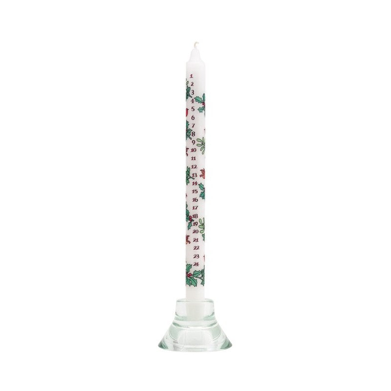 Advent Taper Candle - Holly and the Ivy - The Country Christmas Loft