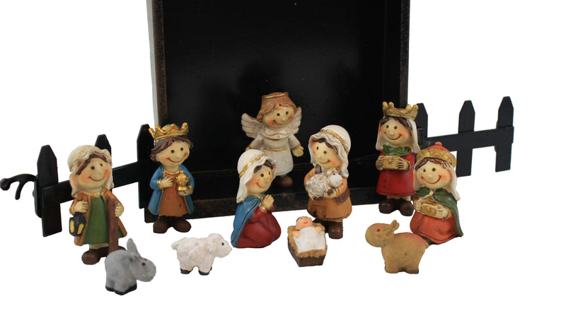 11 Piece mini Nativity Set -  Traditional - The Country Christmas Loft