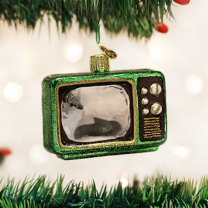 Old World Christmas Retro Tube Tv Glass Blown Ornament - The Country Christmas Loft