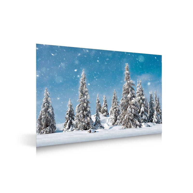 Village Background - Snowy Pine Trees - 30.7 x 22.8 Inch - The Country Christmas Loft
