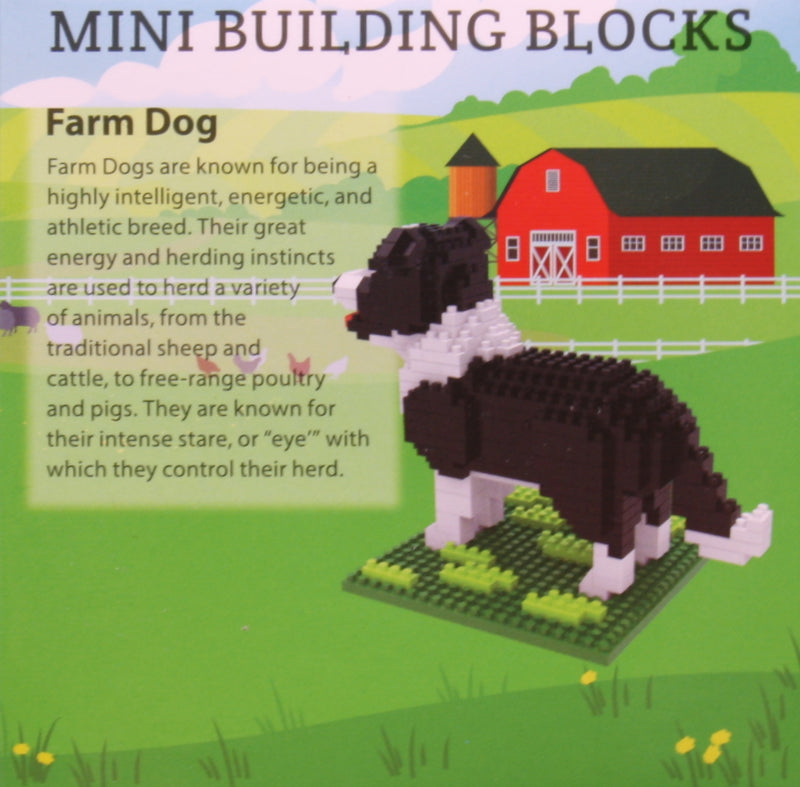 Mini Building Blocks - Farm Series - Dog - The Country Christmas Loft