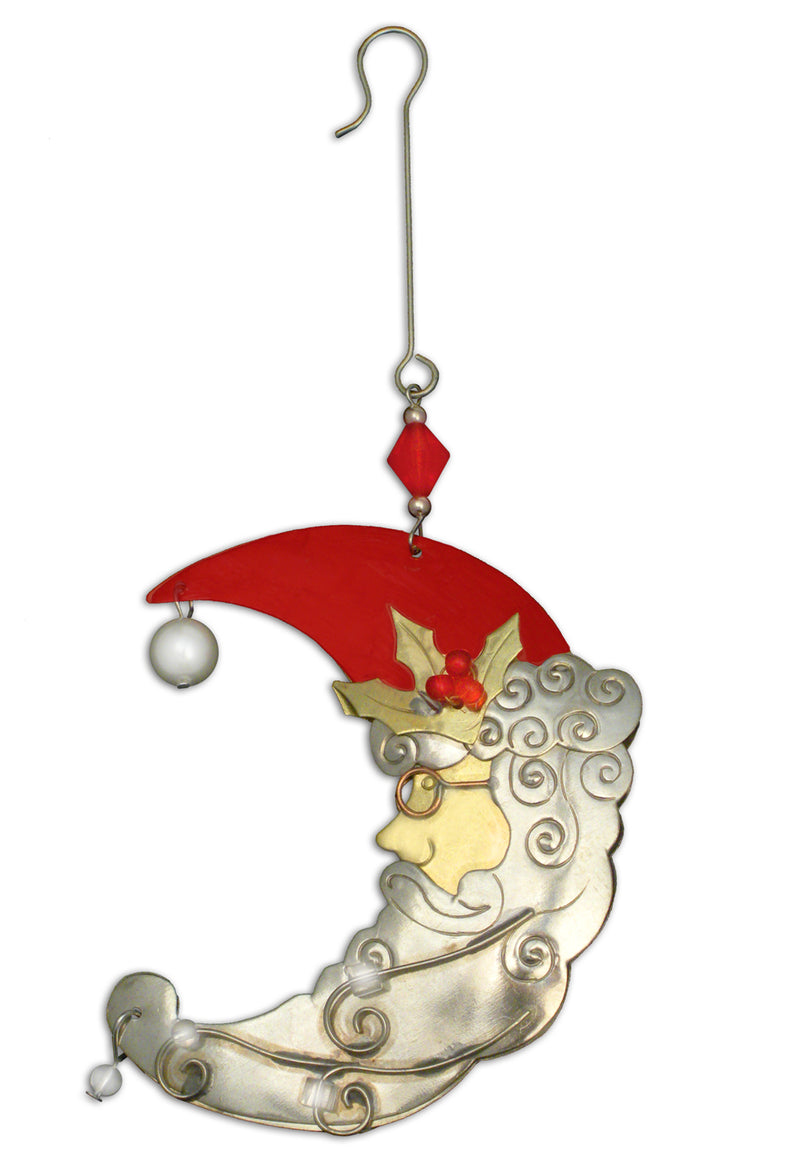 Santa Moon Ornament - The Country Christmas Loft