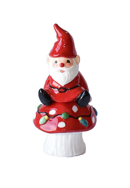 Gnome and Mushroom Salt and Pepper Set - The Country Christmas Loft