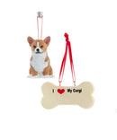I love My Corgi With Dog Bone Ornaments - The Country Christmas Loft