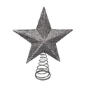 Mini Glitter Star Tree Topper - Silver