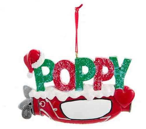 Poppy Golf Bag Ornament - The Country Christmas Loft