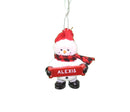 Cozy Snowman Ornament (Letters A - F) - - The Country Christmas Loft