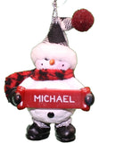 Cozy Snowman Ornament (Letters G - R) - - The Country Christmas Loft