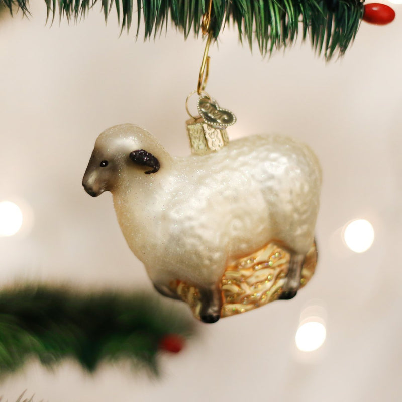 Old World Christmas Sheep Glass Ornament - The Country Christmas Loft