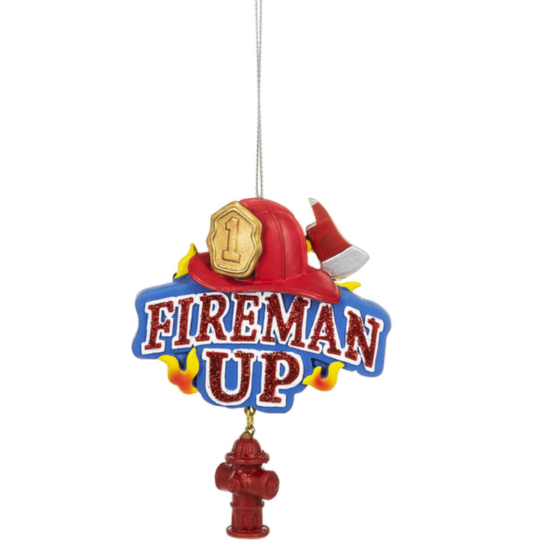 Fireman Up Dangle Ornament - The Country Christmas Loft