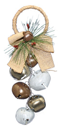 8 inch Grape Bell Door Hanger Ornament - Tan - The Country Christmas Loft