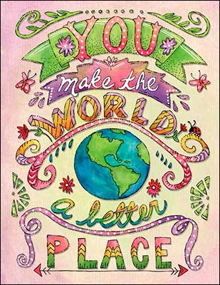 Notion - You Make The World A Better Place Blank Card - The Country Christmas Loft